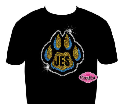 Jarvisburg JES Paw Print Adult Unisex Scoop Neck