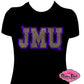 JMU Block Logo Womens Fitted Scoop Neck