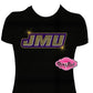 JMU Logo Filled Womens Fitted Scoop Neck