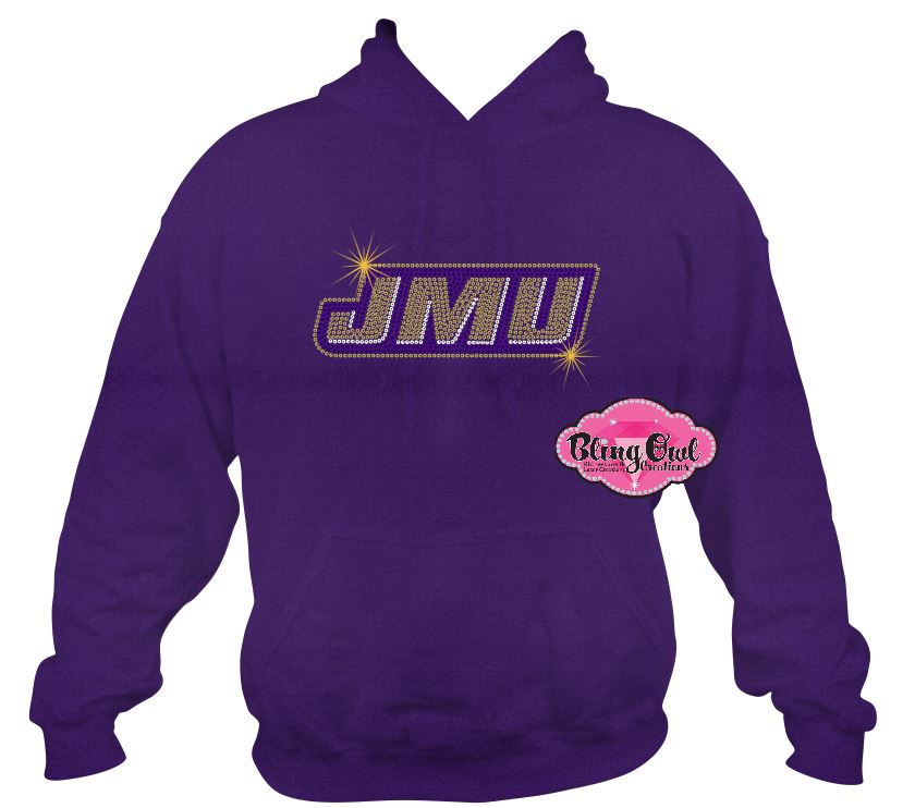 James Madison University JMU logo (Rhinestone Design)