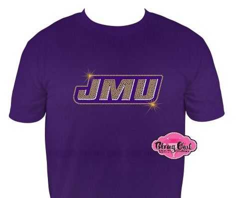 JMU Logo Filled Unisex Scoop Neck Short Sleeve