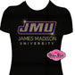 JMU Logo with words Womens Fitted Scoop Neck