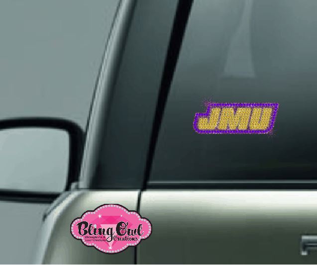 JMU Bling Car Decal