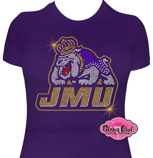 James Madison University Duke Dog Womens Cut Scoop Neck