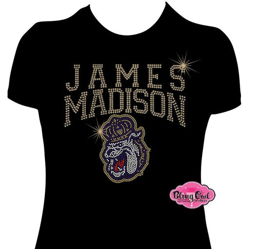 JMU James Madison Duke Dog Face small Scoop Neck Fitted