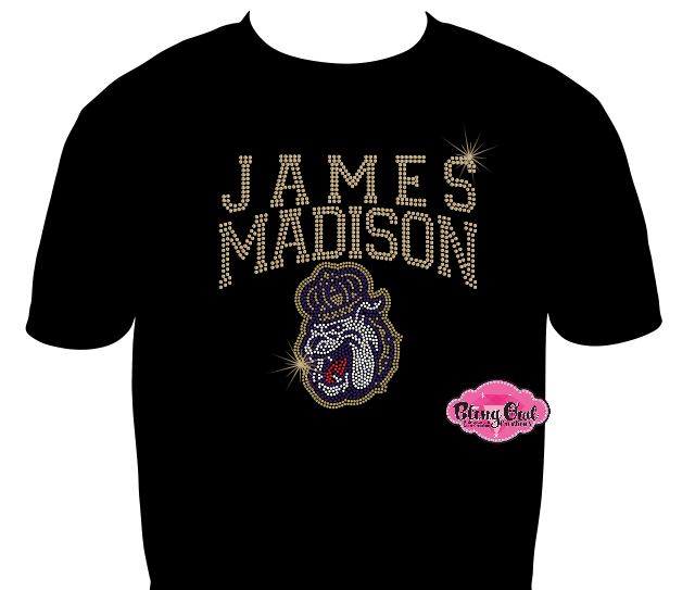 JMU James Madison Dukes Dog Face Small Scoop Neck Unisex