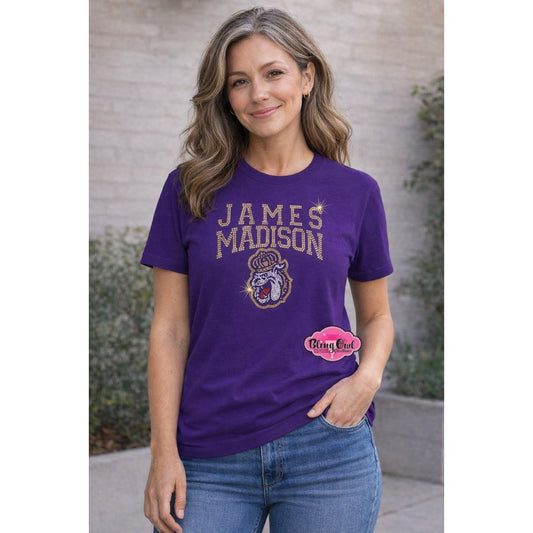 JMU James Madison Dukes Dog Face Small Scoop Neck Unisex
