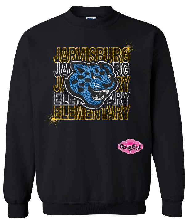 Jaguars Jarvisburg Stacked Font Adult Unisex Crewneck