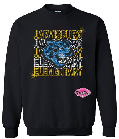 Jaguars Jarvisburg Stacked Font Adult Unisex Crewneck