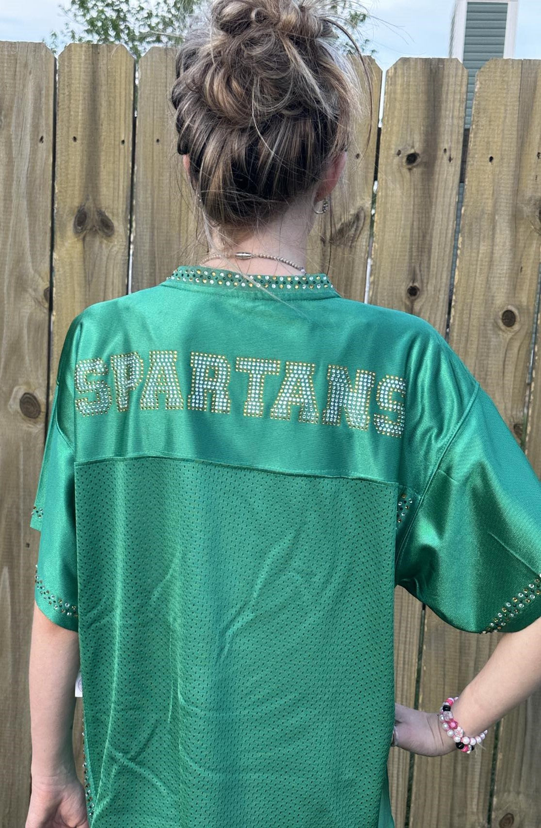 Norfolk State Spartans Bling Jersey – Handmade Rhinestone NSU Game Day