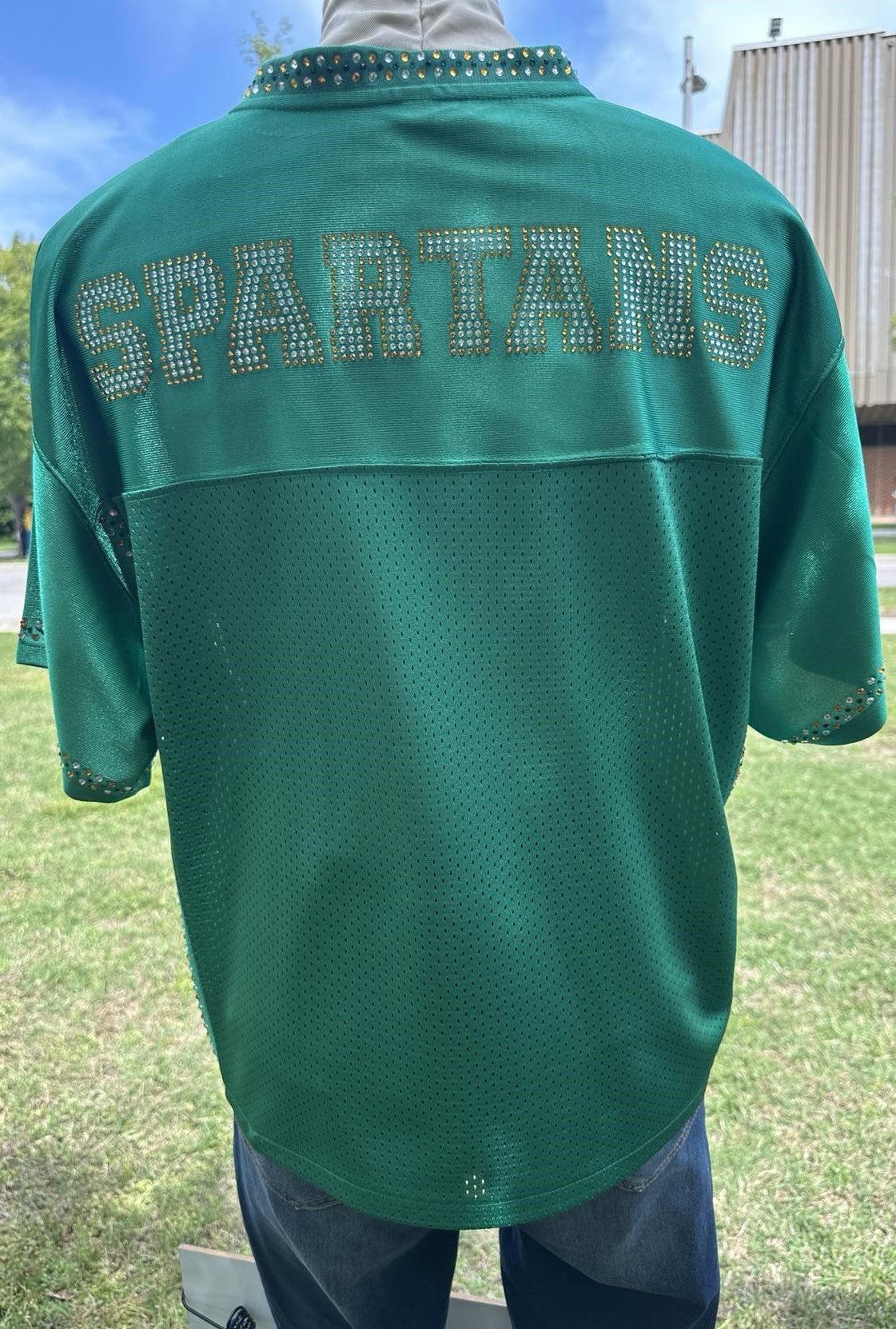 Norfolk State Spartans Bling Jersey – Handmade Rhinestone NSU Game Day