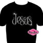 Jesus faith fitted shirt christian clothing tshirt faith based rhinestones sparkle bling