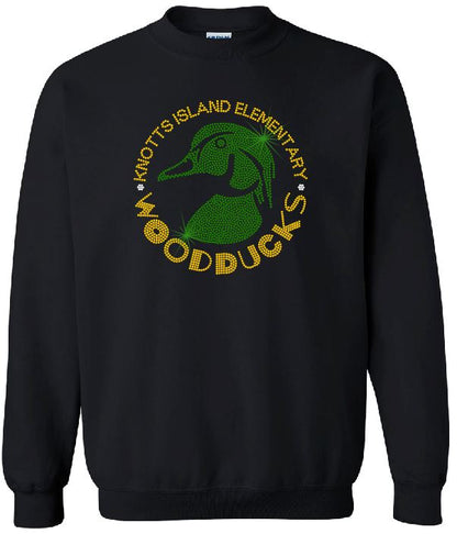 Knotts Island Elementary Woodducks Circle Adult Unisex Crewneck