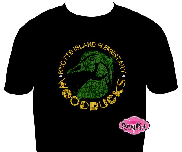 Knotts Island Elementary Woodducks Circle Short Sleeve Unisex
