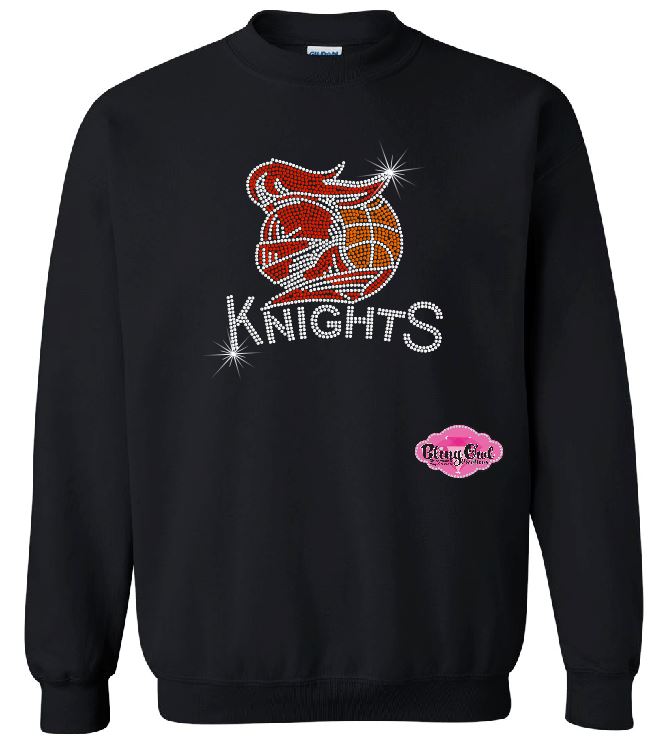 Knights Basketball Helmet Unisex Crewneck