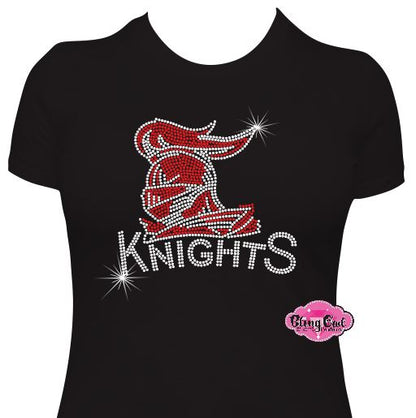 Knights Side View Womens Fitted Short Sleeve