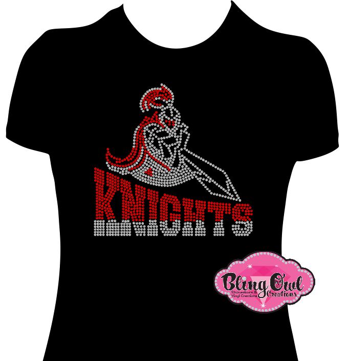 knights mascot spirit_wear rhinestones sparkle bling
