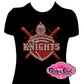 Knights Shield 3 Womens Fitted Short Sleeve