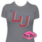 Liberty LU Initial Logo (Rhinestone Design)