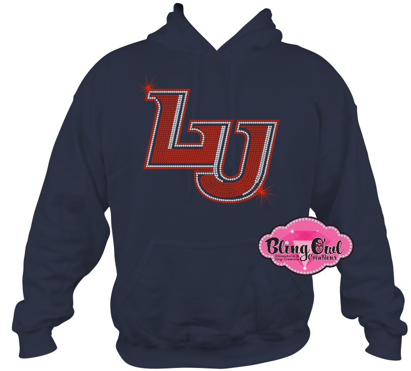 Liberty LU Initial Logo (Rhinestone Design)