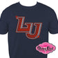 Liberty LU Initial Logo (Rhinestone Design)