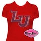 Liberty LU Initial Logo (Rhinestone Design)