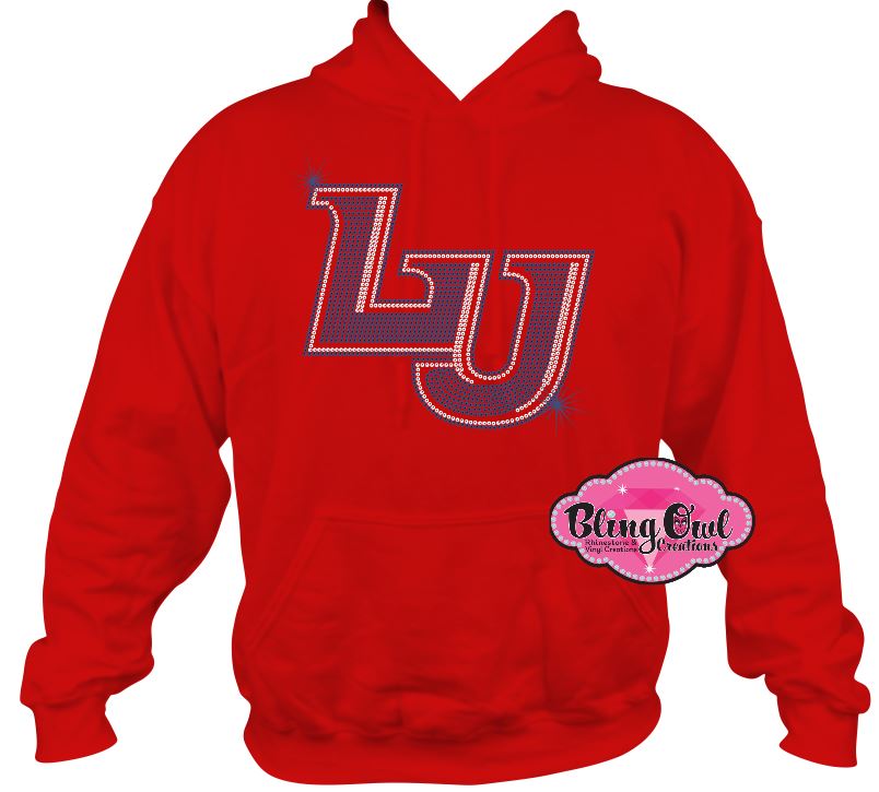 Liberty LU Initial Logo (Rhinestone Design)