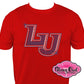 Liberty LU Initial Logo (Rhinestone Design)
