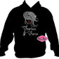 lady swoosh hair fearless fierce shirt black women afro hair cultural african american rhinestones sparkle bling