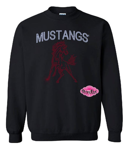 Mustang Large Curve Crewneck Unisex