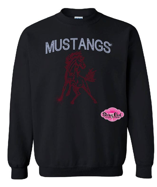 Mustang Large Curve Crewneck Unisex