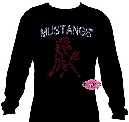 Mustang Large Curve Long Sleeve Unisex
