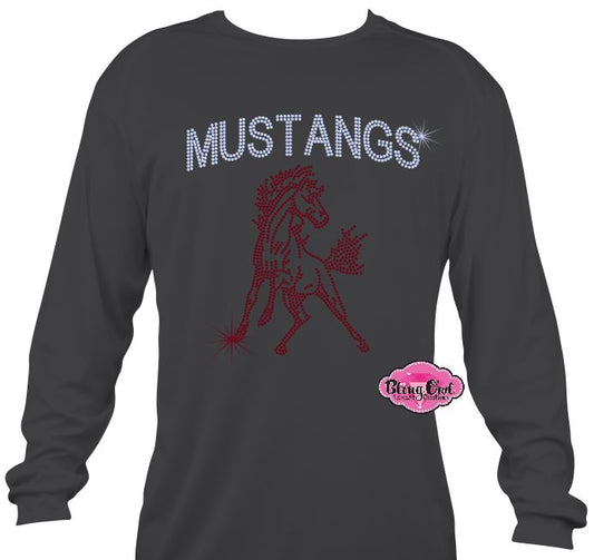 Mustang Large Curve Long Sleeve Unisex