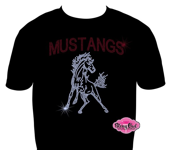 Mustang Large Curve Scoop Neck Tshirt Unisex