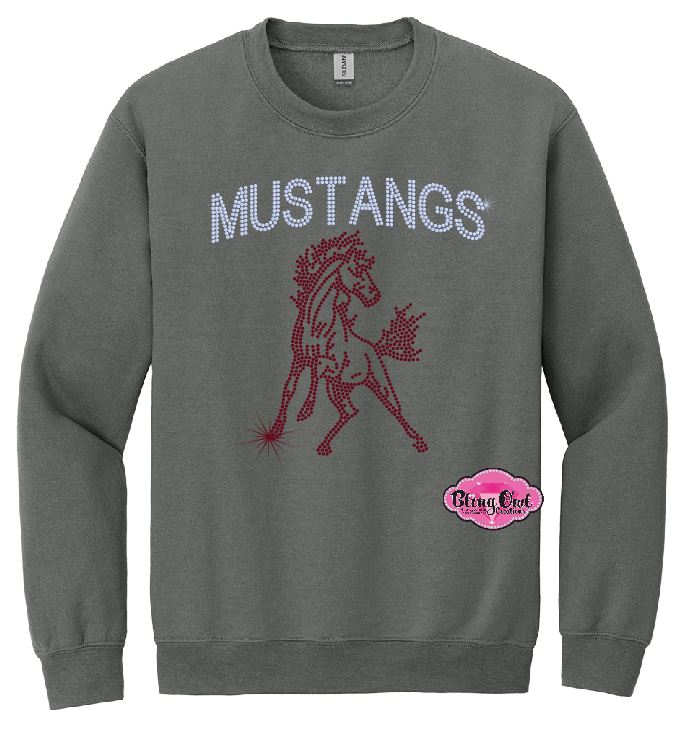 Mustang Large Curve Crewneck Unisex