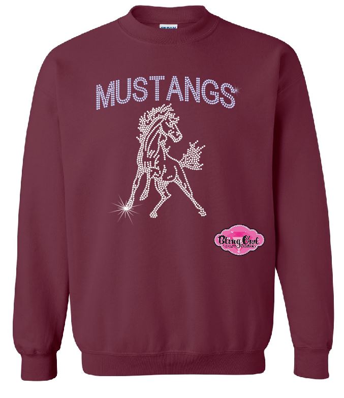 Mustang Large Curve Crewneck Unisex