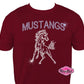 Mustang Large Curve Scoop Neck Tshirt Unisex