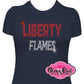 Liberty Flames Logo (Rhinestone Design)