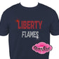 Liberty Flames Logo (Rhinestone Design)