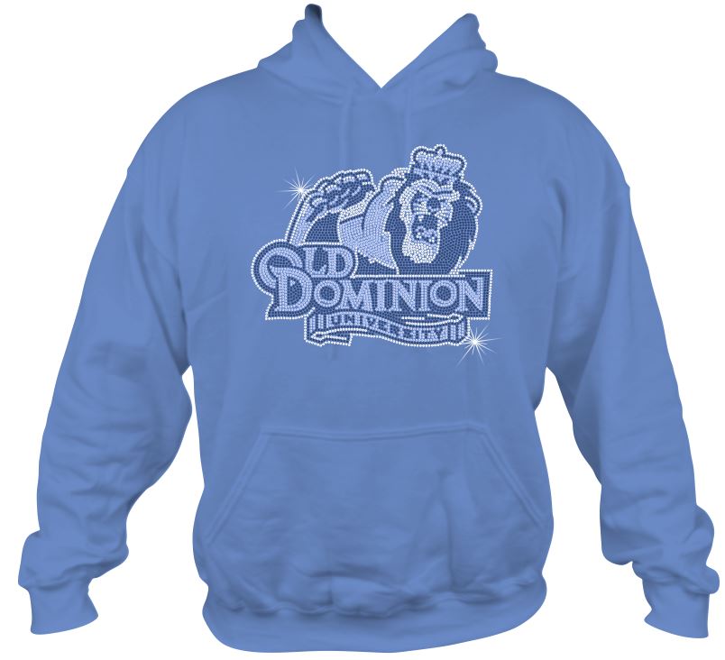 ODU Lion Face Old Dominion University Logo (Rhinestone Design)