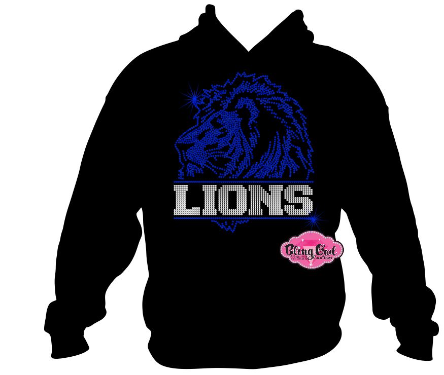 lions_school_spirit_wear school_spirit_logo school_spirit_mascot school_spirit_colors custom rhinestones sparkle bling