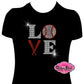 love baseball bat baseball_mom_ shirt rhinestones sparkle bling