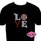 love baseball bat baseball_mom_ shirt rhinestones sparkle bling
