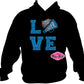 love_cheer megaphone shirt game_day sweatshirt rhinestones sparkle bling