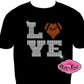 football love spirit_wear fitted shirt rhinestones sparkle bling