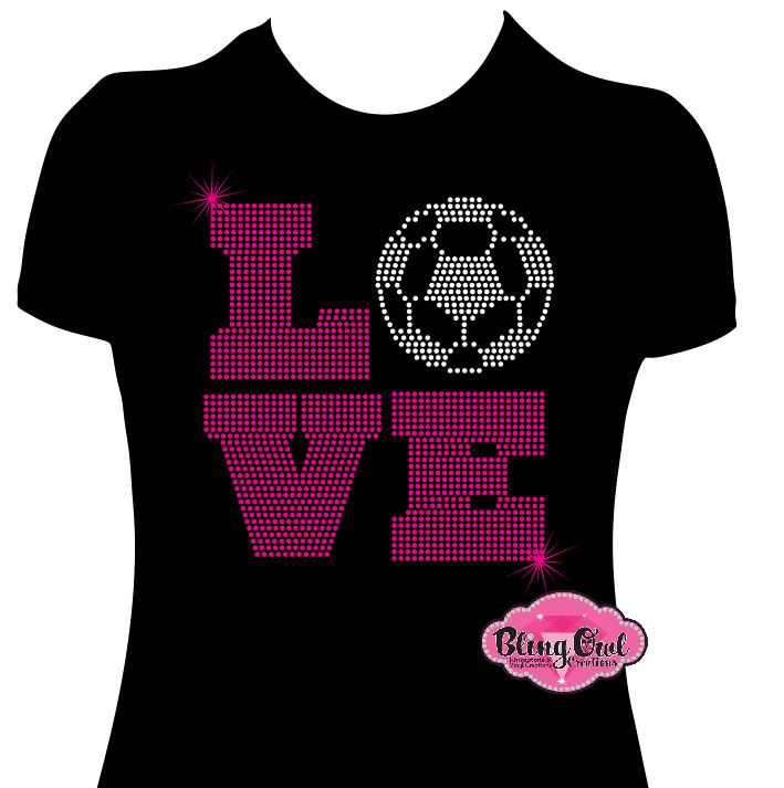 soccer_mom love soccer spirit_wear rhinestones sparkle bling