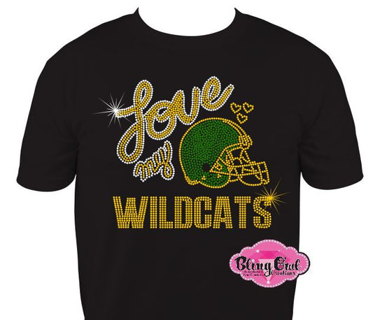 GB Love my Wildcats Helmet Short Sleeve Adult Unisex
