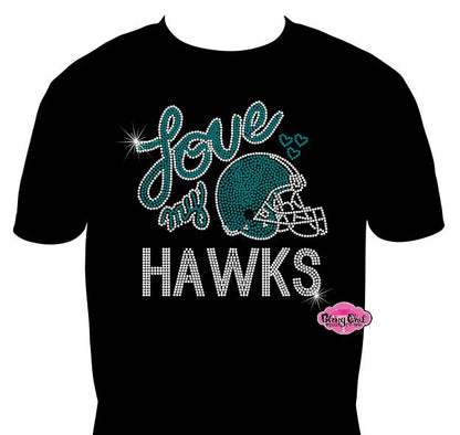 Love my Hawks Football Unisex Tshirt