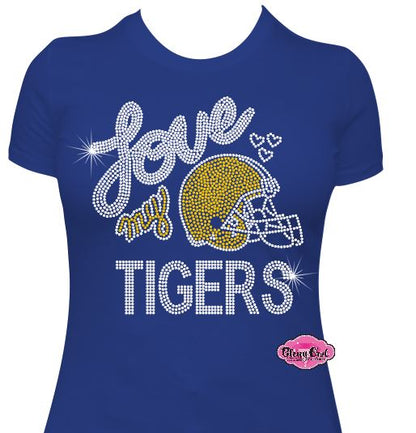 Love my Tigers Womens Fitted Short Sleeve Tshirt Adult