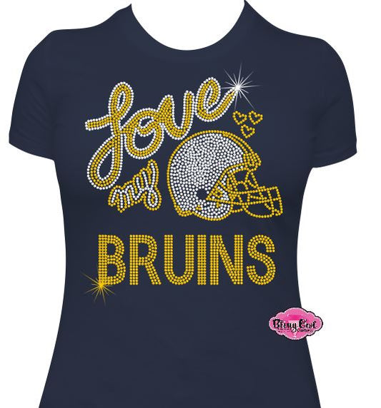 Love my Bruins Helmet Womens Fitted Tshirt